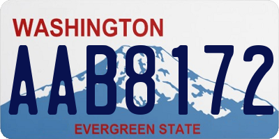 WA license plate AAB8172