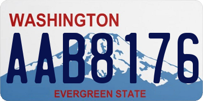 WA license plate AAB8176