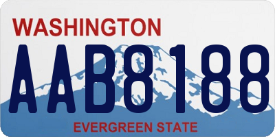 WA license plate AAB8188