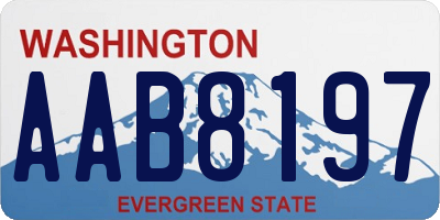 WA license plate AAB8197