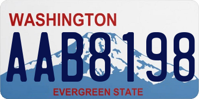 WA license plate AAB8198