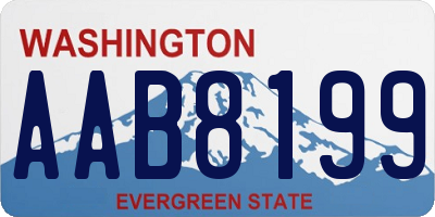 WA license plate AAB8199