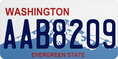 WA license plate AAB8209