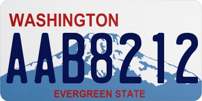 WA license plate AAB8212