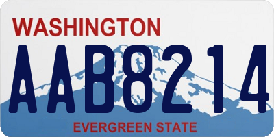 WA license plate AAB8214