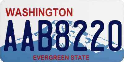WA license plate AAB8220