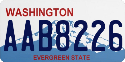WA license plate AAB8226
