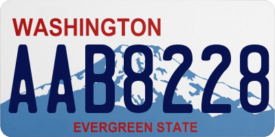 WA license plate AAB8228
