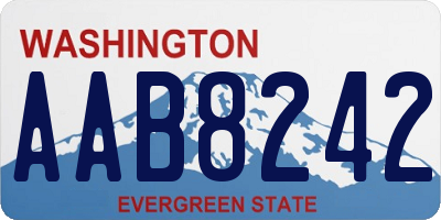WA license plate AAB8242