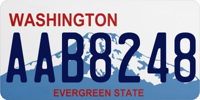 WA license plate AAB8248