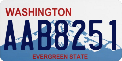 WA license plate AAB8251