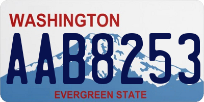WA license plate AAB8253