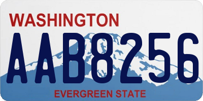 WA license plate AAB8256