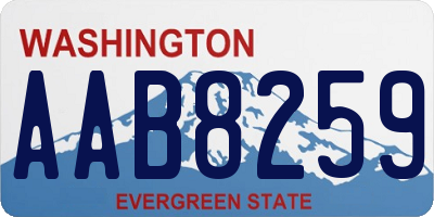WA license plate AAB8259