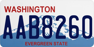 WA license plate AAB8260