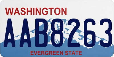 WA license plate AAB8263