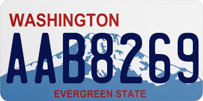 WA license plate AAB8269
