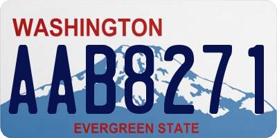 WA license plate AAB8271
