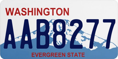 WA license plate AAB8277