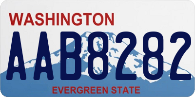 WA license plate AAB8282