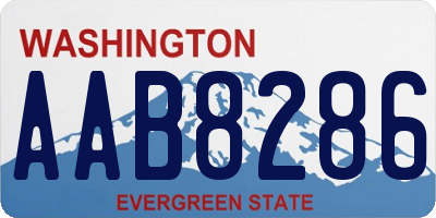 WA license plate AAB8286