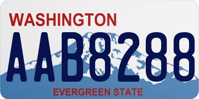 WA license plate AAB8288