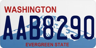 WA license plate AAB8290