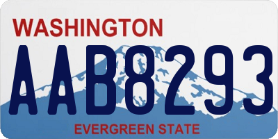 WA license plate AAB8293