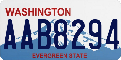 WA license plate AAB8294