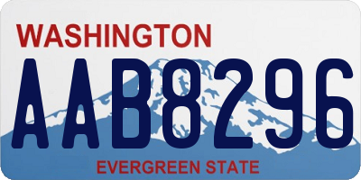 WA license plate AAB8296