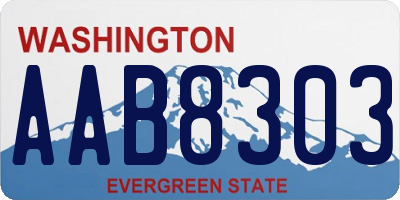 WA license plate AAB8303