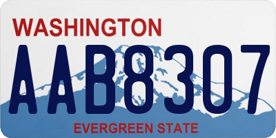 WA license plate AAB8307