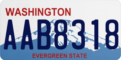 WA license plate AAB8318