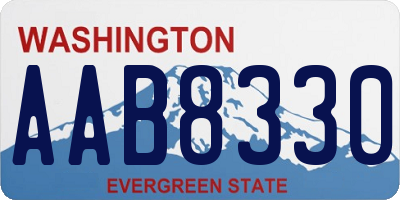 WA license plate AAB8330