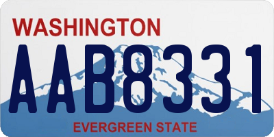 WA license plate AAB8331