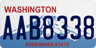 WA license plate AAB8338