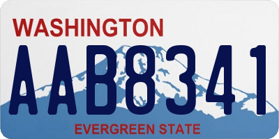 WA license plate AAB8341