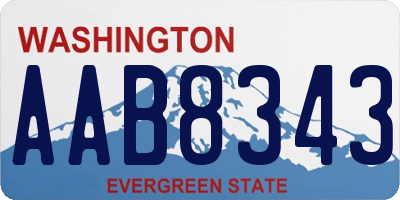 WA license plate AAB8343