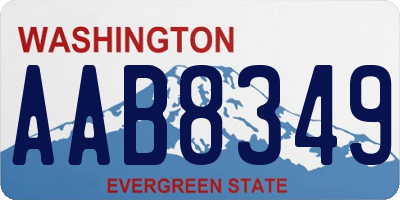 WA license plate AAB8349