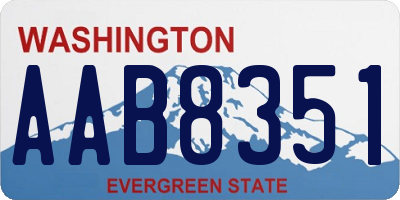 WA license plate AAB8351