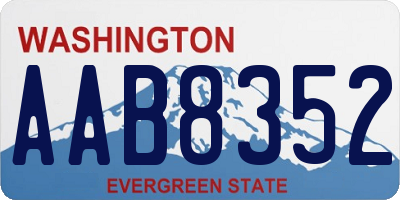 WA license plate AAB8352