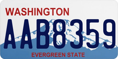 WA license plate AAB8359