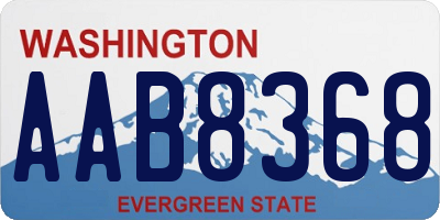 WA license plate AAB8368