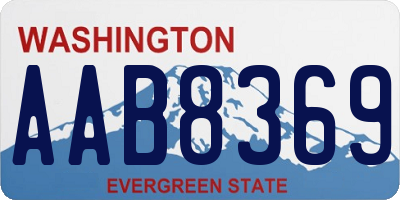 WA license plate AAB8369
