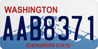 WA license plate AAB8371
