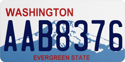 WA license plate AAB8376