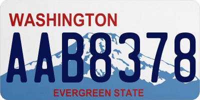 WA license plate AAB8378