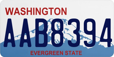 WA license plate AAB8394
