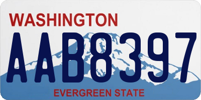 WA license plate AAB8397