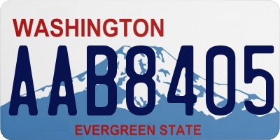WA license plate AAB8405